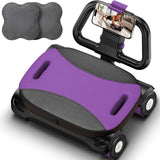 FIAMERMOR 2026 AB Roller Wheel - 4 wheel elbow support abdominal wheel automatic rebound abdominal fat burning weight loss core training equipment home/gym (Purple)