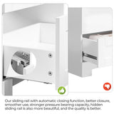 Yaheetech 24.5" Modern Bathroom Vanity with Ceramic Basin, Undermount Vanity Sink Cabinet with 2 Doors and 1 Drawer, Free Standing Bathroom Storage Cabinet with Sink Combo Set, White