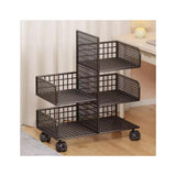 FURUIM2024M Library Storage Cart Bookshelf Storage Movable Table