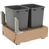 Rev-A-Shelf Double Pullout Trash Can w/Soft-Close & Open, 17.5" Min Opening