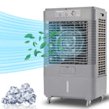 YougetTech 37'' Swamp Cooler Outdoor, 3000CFM Evaporative Air Cooler with 8 Gal Water Tank, Portable Evaporative Cooler with Dust proof bag, 120° Oscillation, 3 Speed for Garage, Yard, Patio, Grey