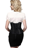 SHAPERX Women's Waist Training Corsets Underbust Heavy Duty 26 Steel Boned Hourglass Silhouette Body Shaper, SZ1908-Black-XL