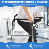 Toilet Safety Rails, Adjustable Toilet Safety Frame & Rails, Toilet Safety Rail for Elderly Adults
