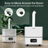 YOKEKON 30L/7.93Gal Humidifier Large Room,5000 sq.ft Commercial Whole House Humidifier, Top-Fill Humidifiers for home with Extension Tube, Ideal for Plants, Office, Warehouse & Greenhouse