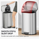 13 Gallon Trash Can (50L) and 1.6 Gallon (6L) Kitchen Trash Can Combo Set