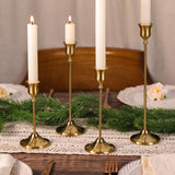 Sunnyfuture Candlestick Holders, 12PCS Taper Candle Holder for Candlesticks, Gold Candle Holders for Table Centerpiece, Wedding, Party