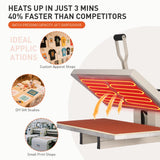 16x32 Large Format Manual Heat Press Machine for T-Shirt, HTV