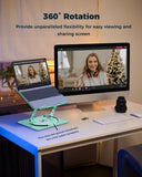 Aoviho 360° Rotating Laptop Stand for Desk | Adjustable, Foldable, Portable Aluminum Ergonomic Riser | Compatible with MacBook