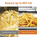 NUWAVE Bravo XL Air Fryer Convection Toaster Oven Countertop, 112-in-1 Smart Grill Combo with Original Flavors & Marks, Adjustable Heating Zones for Pizza, Roast, Bake, 50-500°F, Stainless Steel, 30QT