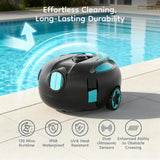 Obito H1 Robotic Pool Cleaner, Powerful Robotic Cleaner with Dual Suction Inlets, Cordless Automatic Pool Cleaner for Cleaning the Bottom of the Pool, 130-Min Runtime (Cannot Climb Walls)