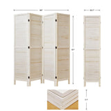Room Dividers and Folding Privacy Screens, Wood Louvered Separators Divider Wall for Home Office