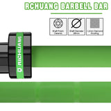 RICHUANG 7ft Olympic Barbell Weight Bar for Weightlifting,Powerlifting,CrossFit Training,500 lbs Max Load Capacity,Q235 Steel,2 Inch Olympic Strength Training Bar for Home Gym,Exercises Fitness Equipment 500LBS-Green