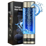 Hydrogen Water Bottle Generator – Portable Hydrogen Water Machine, Up to 6000 PPB | SPE/PEM Certified H₂ Tech | Hydrogen-Rich Water for Energy & Hydration | Healthy Gift for Family & Friends (Gold)