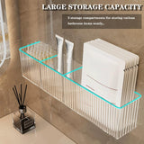 Lae Nuvole Wall Organizer, 2-Pack Clear Adhesive Shelves for Narrow Space