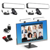 ALTSON 16W 2PCs Video Conference Lighting, LED Streaming Light Clip-On, Zoom Lighting for Computer Monitor Webcam Laptop, Desk Ring Light for Video Recording Podcast, Eye-Caring&360° Rotary Backlight