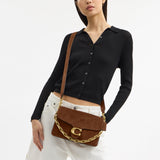 Coach Suede Chain Tabby Shoulder Bag with Chain