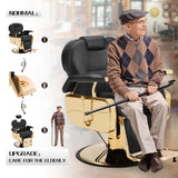Artist hand Barber Chair for Barbershop Salon Chair Beauty Styling Chair for Beauty Shop Gold/Black