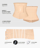 FeelinGirl Waist Trainer for Women Tummy Control 3 Belt Hooks Waist Cincher Corset Steel Bones Hourglass Body Shaper Skin