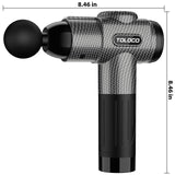 TOLOCO Massage Gun, Deep Tissue Back Massage for Athletes for Pain Relief, Percussion Massager with 10 Massages Heads & Silent Brushless Motor, Valentines Day Gifts for Him Her, Carbon
