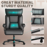 Office Chair,Ergonomic Big and Tall Office Chair 750LBS,High Back Leather Gaming Chair,Wide Executive Chair with Lumbar Support with Adjustable