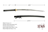 Hand Forged 1045 Carbon Steel Damascus Geometric Katana Full Tang Sword