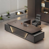 Modern LExecutive Desk with Ders Curved Aluminum Home Office Table Right Configurat 200cm (78.7in) Ideal for Office & Study