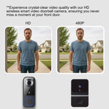 KALOGL Video Doorbell Wireless with Screen 1080p, No Subscription Door Bell Camera with Monitor Screen, Local Storage NO WiFi and APP Needed, Video Intercom Two-Way Audio,160° View,Night Vision