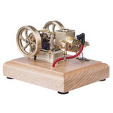 MechPuConToy Engine Model Kit That Works, Metal Adjustable Speed Micro Horizontal Water-Cooled Engine Model