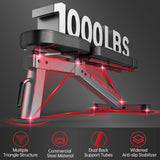 JOROTO Weight Bench, Adjustable Workout Bench Press, Foldable Strength Training Benches for Home Gym Full Body Workout, Incline Decline Flat Utility Workout Bench JOROTO