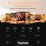 Tastee Air Fryer Lite, 8-in-1 Compact 5.5QT Oven with Single-Sensor Smart Probe, 450°F Digital Dehydrator, 24 One-Touch Presets
