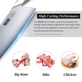 HOSHANHO 7 Inch Butcher Knife, Japanese High Carbon Steel Heavy Duty Meat Cleaver Knife, Professional Bone Cleaver Knife Suitable for Home Kitchen & Restaurant