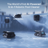 Beatbot AquaSense 2 Ultra Cordless Robotic Pool Cleaner for Complex Pools, Mapping with AI Camera, 5-in-1 Cleaning, Smart Surface Parking, Skimmer with APP Control, Water Clarification – Prussian Blue