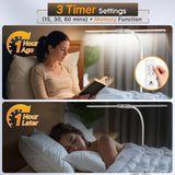 Syrinx LED Floor Lamp, Double Head Gooseneck Floor Lamps for Living Room with Gesture Switch & Remote Control, 14W Bright Tall Standing Lamp Modern Eye-Caring Reading Floor Lamp for Bedroom Office