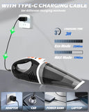 BRL Handheld Vacuum Cordless, Brushless Car Vacuum Cleaner with 12000PA Powerful Suction, 2 Suction Modes Mini Hand Vacuum, Dry & Wet, Portable Vacuum for Car Pet Hair, Home, Office, Keyboards