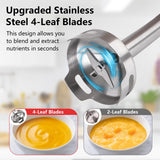 Liebe&Lecker Immersion Blender Handheld Cordless, 3 in 1 Cordless Hand Blender, 8 Speed Emulsion Blender Handheld with Whisk Milk Frother for Soup Smoothie
