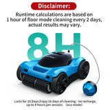 MT-VIKI H8 Cordless Robotic Pool Cleaner, Pool Vacuum Robot with 480 Min Runtime, Wall & Waterline Cleaning, App & Remote Control