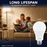 LUXRITE A19 LED Light Bulb 100 Watt Equivalent, 3000K Soft White, 1500LM, Non-Dimmable, Standard LED Light Bulbs, 12.5W, E26 Base, Enclosed Fixture Rated, Damp Rated, ETL Listed (96 Pack)
