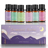 WECONA Essential Oils for Diffusers For Home - Dreamland Slumber Aromatherapy Oils Set for Humidifiers, 6x10ml - Essential Oil Blends Including Lavender, Cedar, Sweet Orange, Geranium, Roman Chamomile
