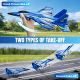 Foam RC Plane for Kids Adults Beginner, Remote Control Airplane RC Jet Helicopter Plane for Kids Adults, 2.4GHz Remote Control Fighter Toys with Gyro Stabilizer Easy to Fly Outdoor Toy for Kids Boys
