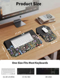 3-in-1 Ergonomic Keyboard Stand with Wrist Rest & Mouse Pad Set, Flower