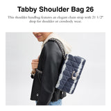 Quilted Tie Dye Leather Tabby Shoulder Bag 26 with Chain