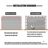 SHINGJING Flexible Rope Net,Rope net Made of 304 Stainless Steel,Pet Fence for Balcony, Safety Protection Net Tools, Outdoor Construction Fence,for Animal Barrier (Size : H3xL16m/H9.84xL52.49ft)