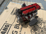 MechPuConToy Mini Metal Engine Model Kit That Runs, GS-L4 Engine Water-Cooled 4-Stroke DOHC Inline Four-Cylinder Engine Model Kit, Physics Science Engine for Adults (Finished Version)