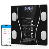 Smart Weighing Scale, Bluetooth Smart Body Fat Scale, accurately Measures Weight, Body Fat Percentage, Muscle Mass Percentage, BMI, and Other Body Metrics. (Black)