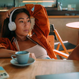 Wireless On-Ear Headphones, Up to 57H Battery Life and Speed Charge, Lightweight, Comfortable and Foldable Design (White) JBL