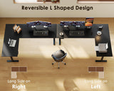 71 Inch Reversible L Shaped Electric Standing Desk, Height Adjustable Corner Stand up Desk