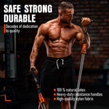 Resistance Bands with Handles, 175lb Exercise Bands for Working Out, Fitness Bands, Workout Bands with Door Anchor and Ankle Straps