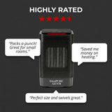 EdenPURE GEN70 Portable Infrared Heater and Cooler – 950W PTC Infrared Heat, Oscillating Swivel Fan, 2 Heat Settings + Cooling - Safe for Pets Kids, Personal Space Compact for Desk, Bedroom or Travel