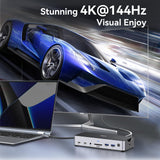USB C Docking Station 3 Monitors Laptop Dock Dual Monitor with 2 HDMI DisplayPort