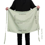 Pure Linen Bistro Half Apron - 25 x 35 Inch Unisex Waist Aprons with Large Pocket Ideal for Kitchen Crafts and More (Sage)